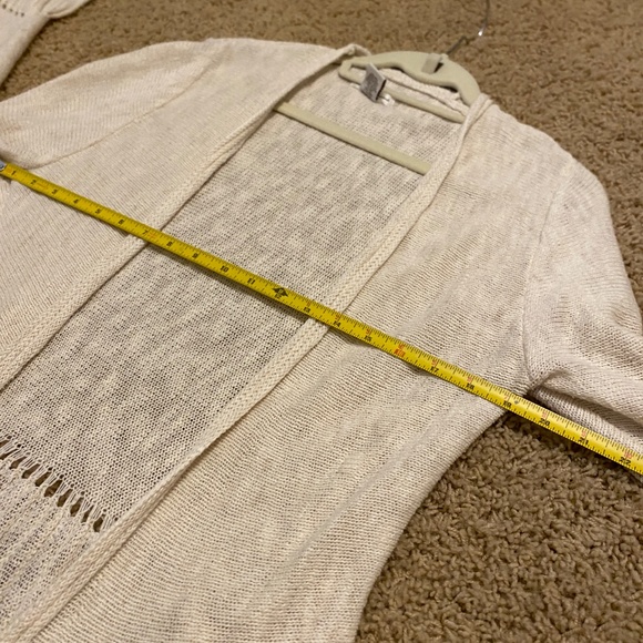 Ladie's Flutter Sleeve Swing Style Waist Open Front Cardigan Sweater Sz. S/M - Picture 13 of 14